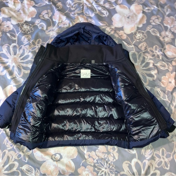 SAM Matte Parker Hooded Down Puffer Jacket boys size 2 - Picture 2 of 13